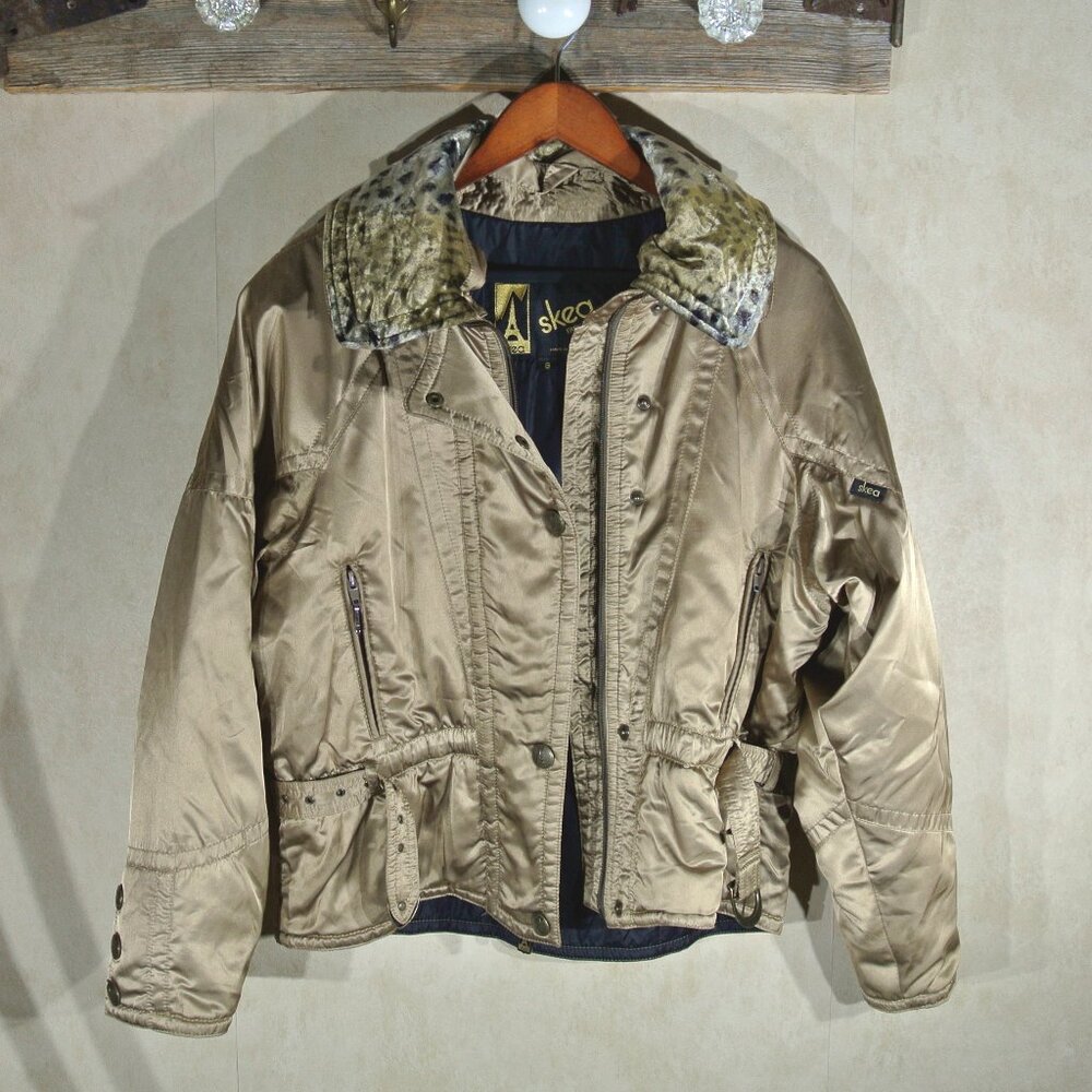 Women's Skea 90's Vint. SKEA Paris/Vail Ski Snow Jacket Gold - Sz: 8